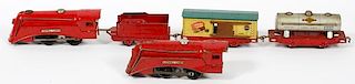 LIONEL WIND-UP LOCOMOTIVES AND FREIGHT CARS