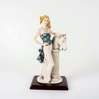 Capodimonte Giuseppe Armani Figure Lady with Horse Statue