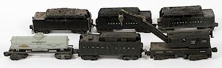 LIONEL O27 GAUGE POST-WAR FREIGHT CARS AND TENDERS
