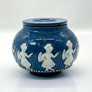 Doulton Lambeth Stoneware Lidded Pot, Dancing Children