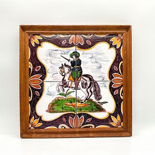 Handpainted Mosaic Tile Picture, Calvary Officer