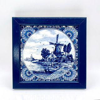Delft Blauw Framed Decorative Tile