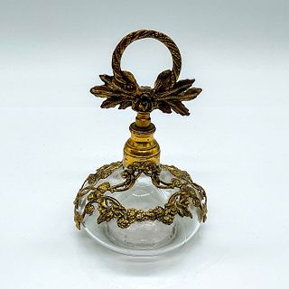 German Gilded Glass Perfume Bottle