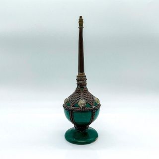 Moroccan Green Ceramic Perfume Bottle