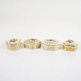 4pc Limoges Porcelain FNHS Treasure Boxes with Lids