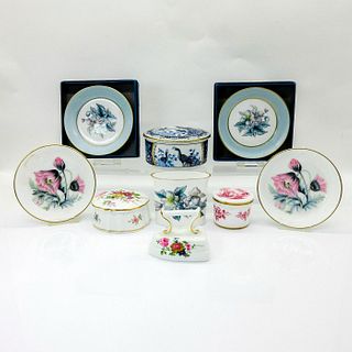9pc Royal Worcester and Various English Trinket Dishes