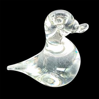 Vintage Wedgwood Glass Duck Paperweight