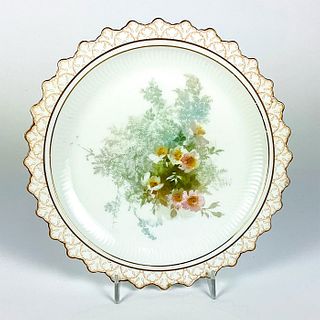 Antique Doulton Burslem Bone China Floral Cabinet Plate