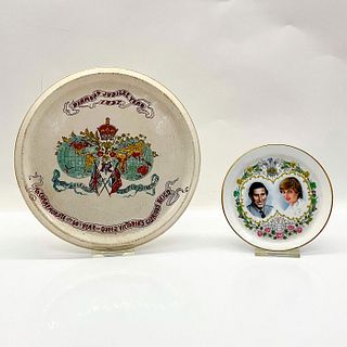 2pc Royal Commemorative Decorative Plates