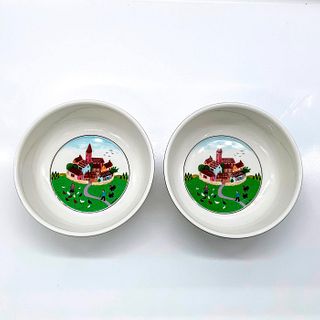 Pair of Villeroy and Boch Soup/Cereal Bowls, Design Naif
