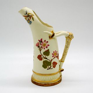 Antique Royal Worcester Porcelain Gilded Pitcher
