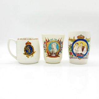 3pc Vintage King George VI Coronation Cups