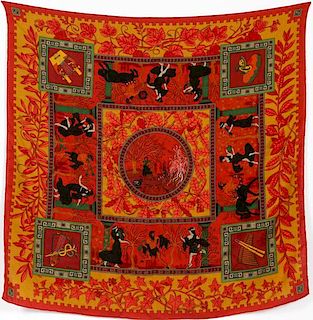 HERMES CASHMERE AND SILK SCARF 1996-1997