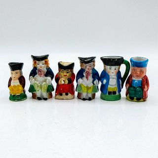 6pc Occupied Japan Miniature Toby Mugs