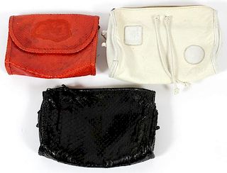 CARLOS FALCHI KARUNG AND LEATHER BAGS 3 PIECES-9
