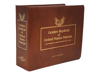 Golden Replicas Of United States Stamps, Proof Replicas On A Gleaming Surface Of 22KT Gold (1982-1983)