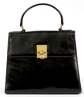 GOLD PFEIL BROWN-BLACK LEATHER BAG