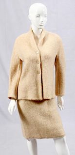 ESCADA WOOL AND MOHAIR SKIRT SUIT