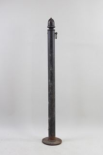 Antique Cast Iron Hitching Post w/Acorn Finial