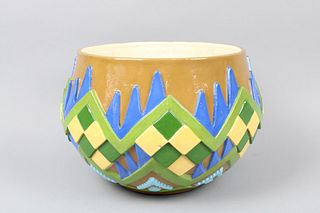 Colorful Southwestern Style Ceramic Planter Pot