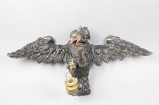 Folk Art Carved and Painted Eagle Sculpture