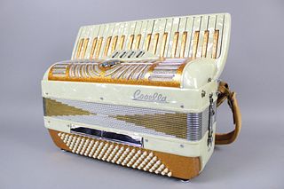 Italian Covella Glittery Piano Accordion w/Case