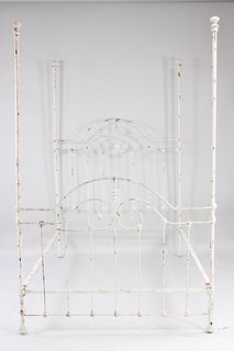 Victorian Cast Iron Bed Frame, Tall Posts