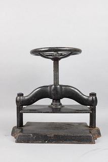 Antique Industrial Cast Iron Book Press for Bookbinding