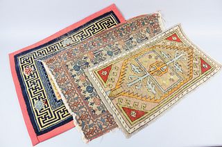 Lot of 3 Woven Wool Prayer Rugs, Oriental