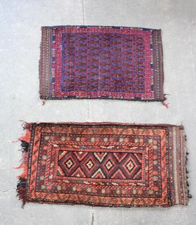 Lot of 2 Afghan Baluch Balisht Bags; Pillow Covers or Rugs