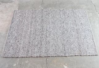 Grey Tweed Wool Rug, Contemporary Modern, 61" x 85"