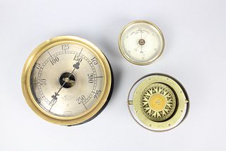 Antique Atmospheric Weather Instruments & Compass