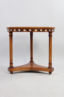 Empire Style MOP Inlaid Round Side Table