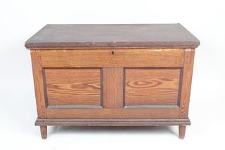 Primitive Handmade Oak Wood Chest Cabinet, 1888 PA Pennsylvania