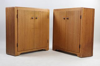 Pair of Minimalist Art Deco 2-Door Cabinets, 2 of 4