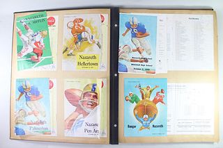 1950s Sports Scrapbook of Photos & Programs, Nazareth College Football Basketball