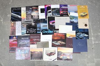 Lot of 37 Assorted 1970s & 80s American Car Brochures/Catalogs