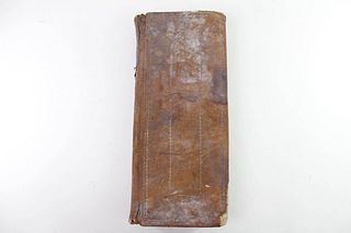 Early 19th C Large Leather Bound Store Merchant Ledger, 1818