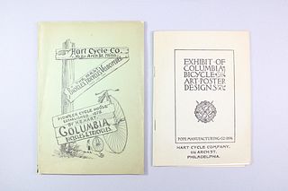 Lot of 2 1890s Hart Cycle Catalogs, Columbia Bicycles & Bicycle Art Exhibit 
