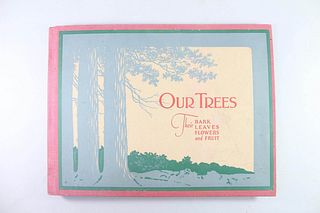 1936 "Our Trees" by Sam Gabriel Herbarium Book w/Specimens, Herbs