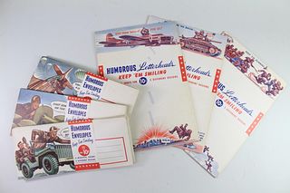 Lot of WWII Military Humorous Envelopes & Letterheads 