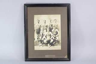 Framed Photograph of High School Basketball Team, Early 20th Century
