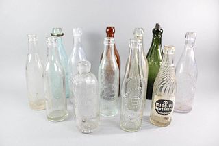 12 Antique Soft Drink Bottles from Greene & Columbia County NY