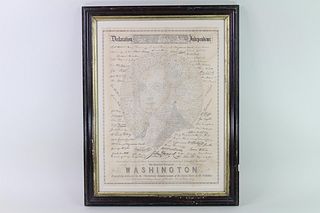 R. Swander Calligraphic Portrait George Washington 1865