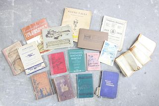Lot of 15 Mostly Antique Books, Directories, Adirondacks Guidebooks & 1898 Map