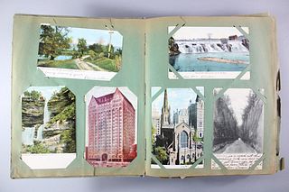 Pair of Antique Post Card Albums w/400+ Cards
