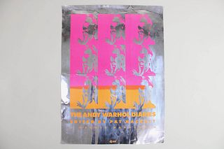 Andy Warhol Diaries Metallic Screen Print Advertising Poster 