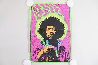 Jimi Hendrix The Experienced 1969 Blacklight Poster, Joe Roberts Jr
