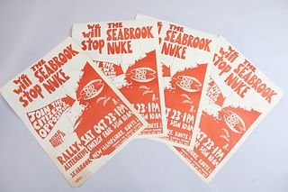 Set of 4 Anti-Nuke Protest Posters Clamshell Alliance New Hampshire