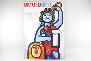 Mid-Century Modern Octoberfest Poster Original Artwork Painting No.2
